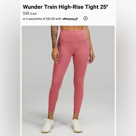 Wunder Train High-Rise Tight 25” (worn once!) - Picture 1 of 5